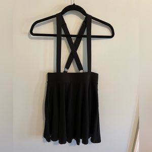 Hot Topic black skirt with suspenders attached.